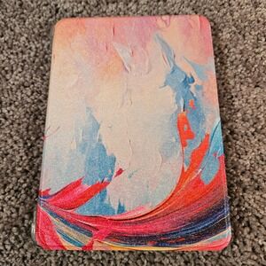 WALNEW 6.8" Kindle Paperwhite Case Abstract Art Clear Back Cover New